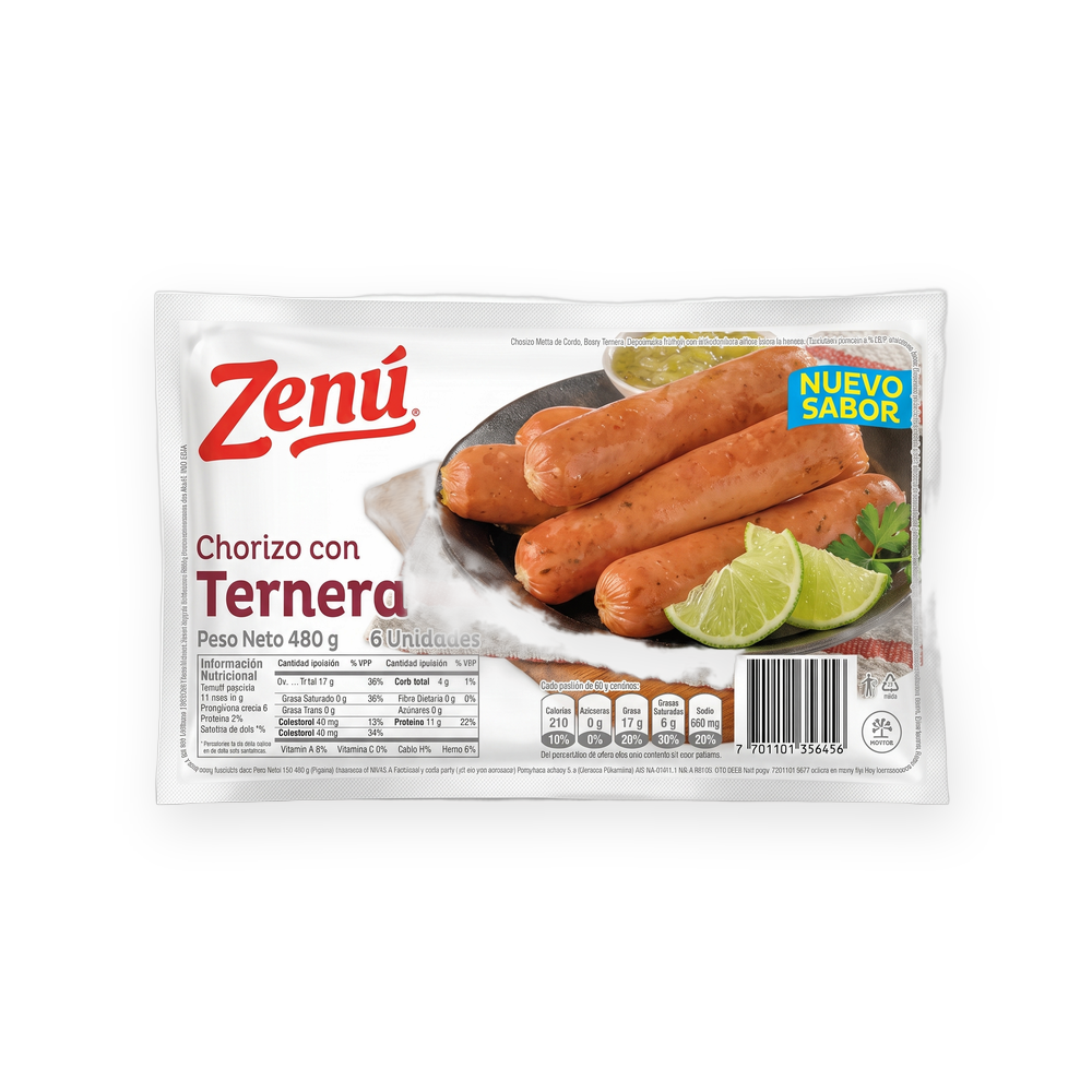 Chorizo con Ternera · Zenú
