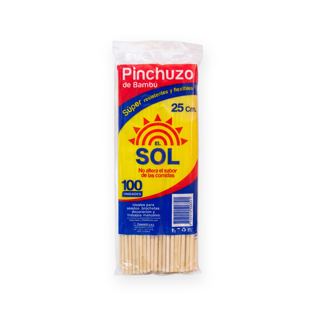 Palo chuzo bambú 25 cm · El Sol