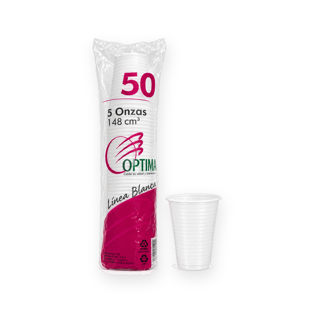 Vaso blanco 5 oz · Optima